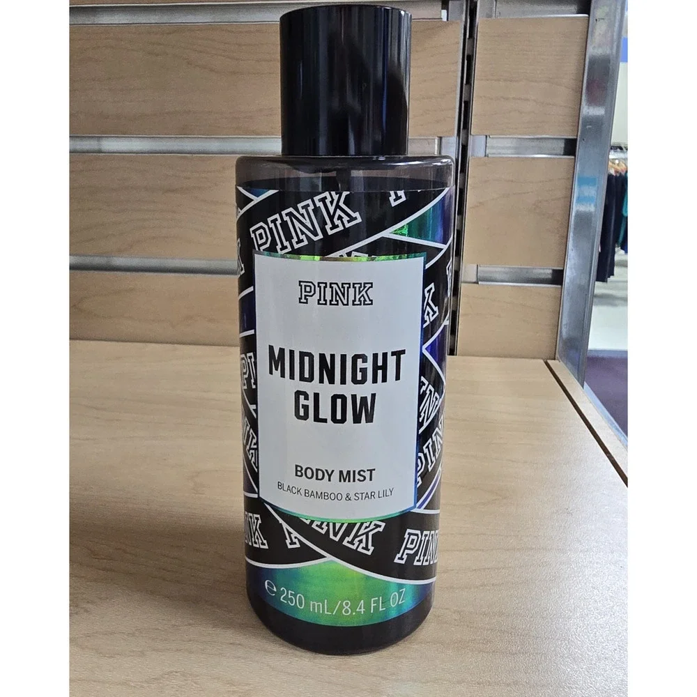 NEW Victoria's‎ Secret PINK Midnight Glow Black Bamboo Body Mist 8.4fl oz/250ml